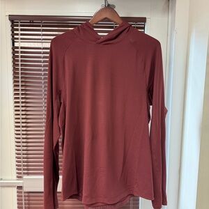 Men’s Lululemon License to Train Hoodie Maroon Long Sleeve Top